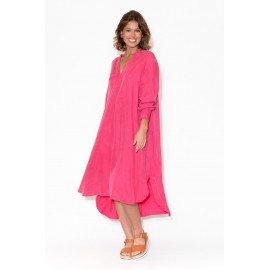 Hot Pink Cupro Kaftan