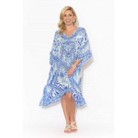 Blue Silk Kaftan