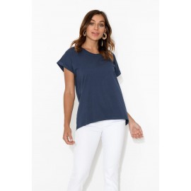 Navy Cotton Tee